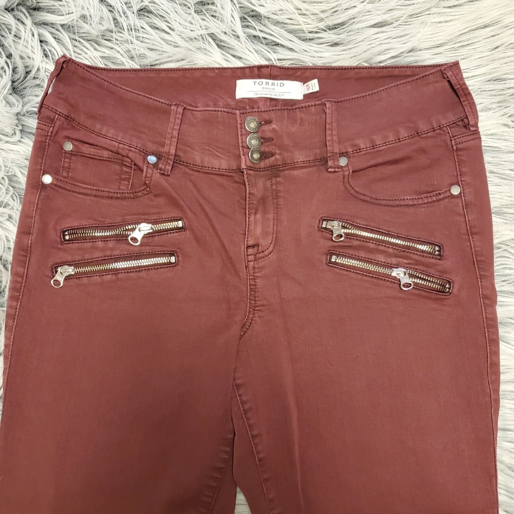 Burgundy Torrid denim jegging